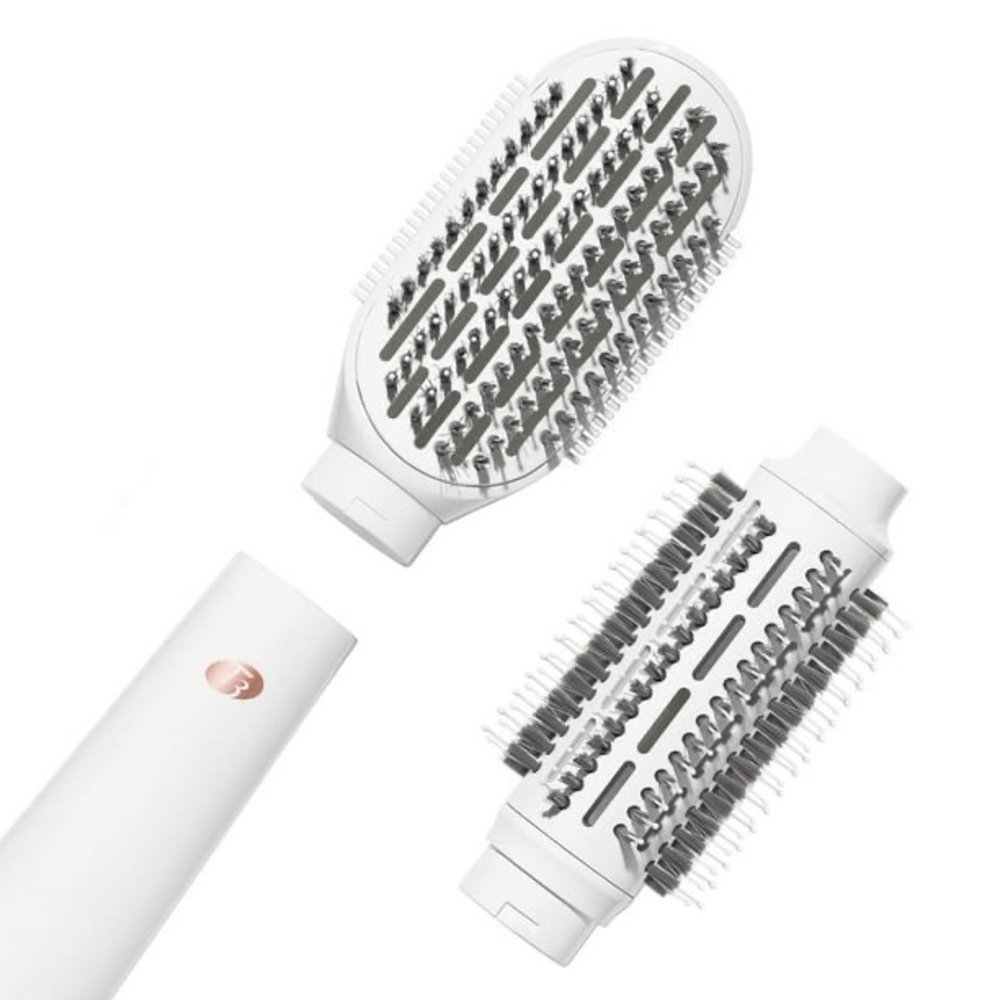 T3 White Detachable Round and Paddle Hot Air Brush Brush Heads